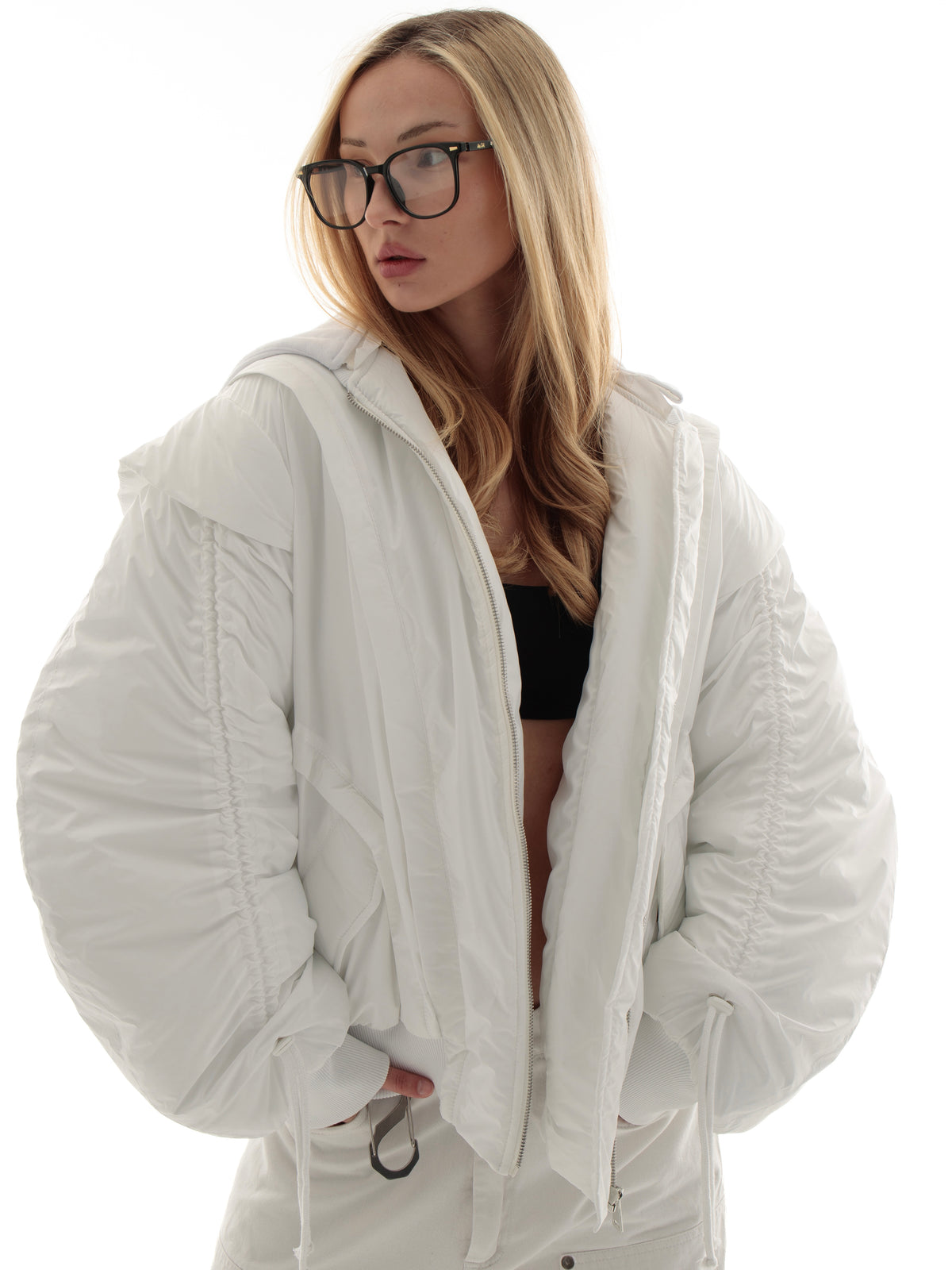 “AC” bomber white