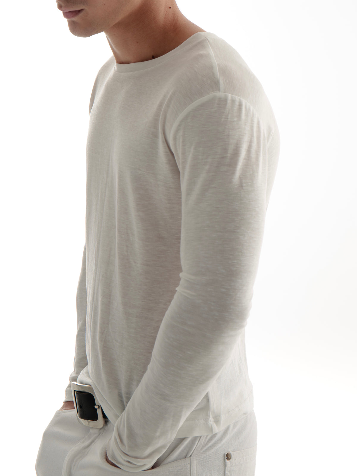 Longsleeve «Marlya» white/black