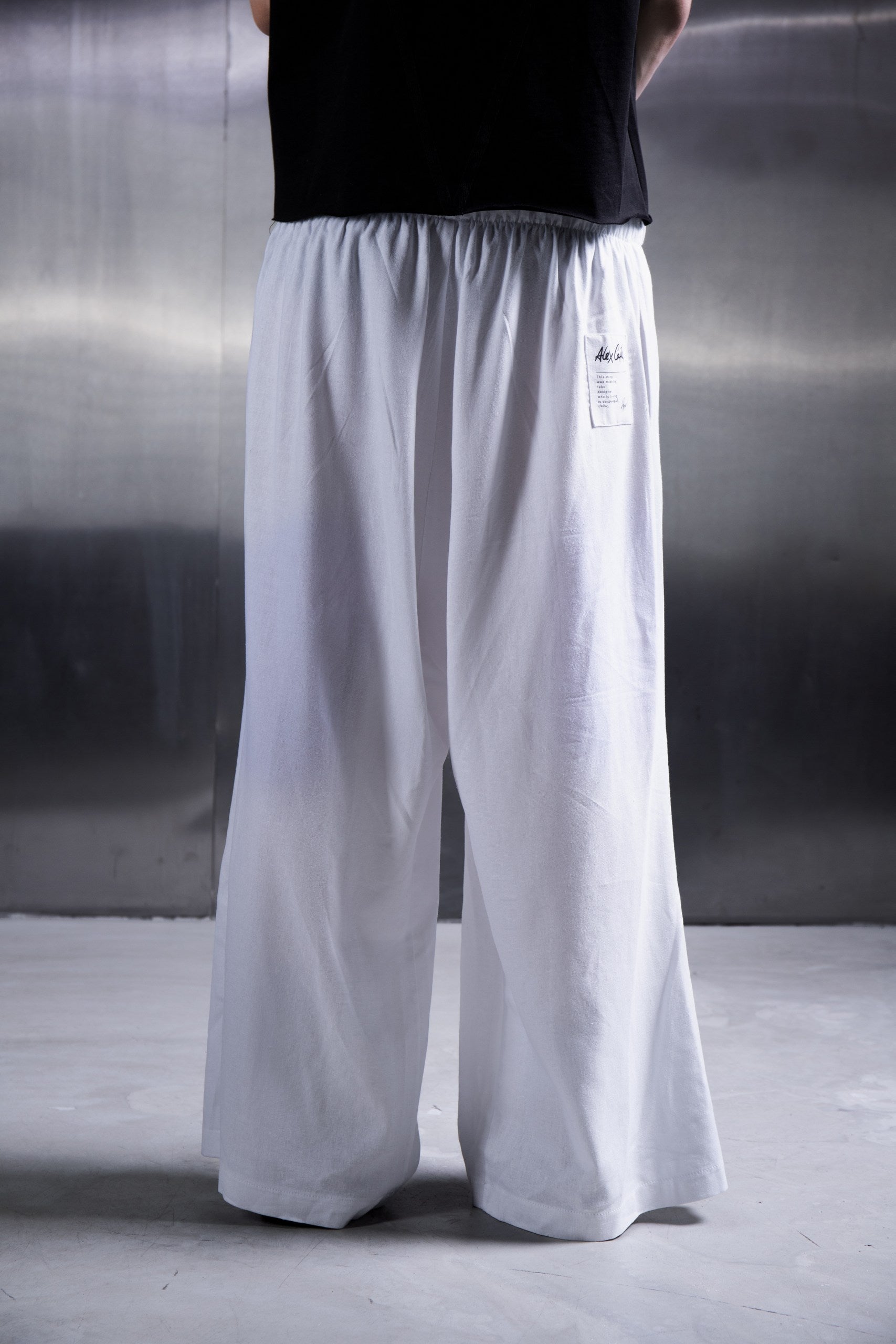 BASE linen pants white