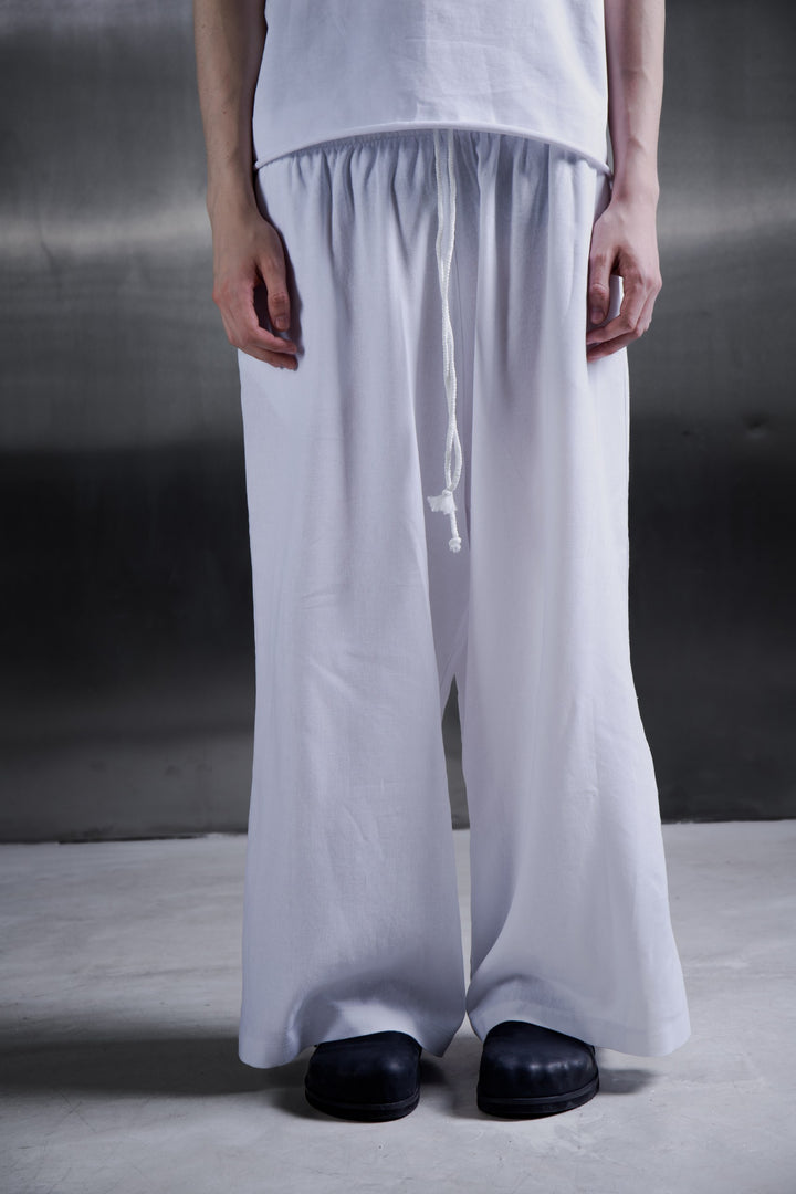 BASE linen pants white