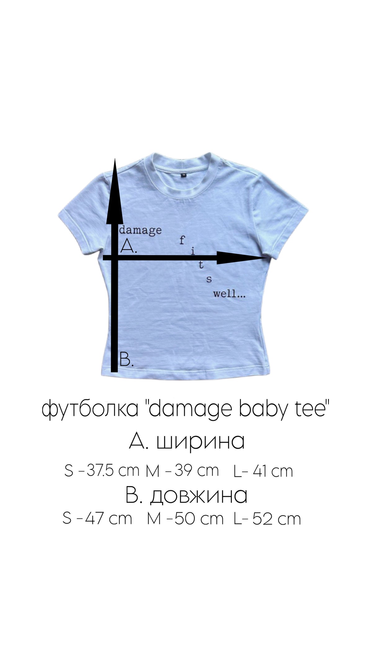 T-Shirt „Damage baby tee”