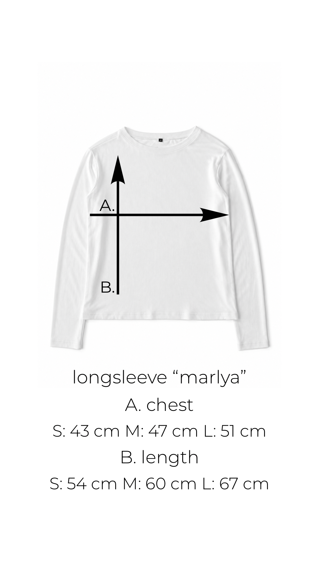 Longsleeve «Marlya» white/black
