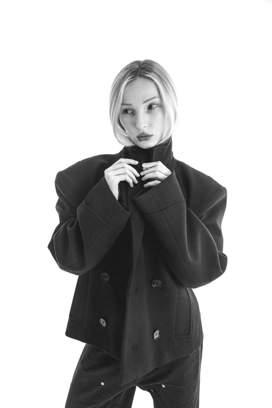 Black cropped jacket